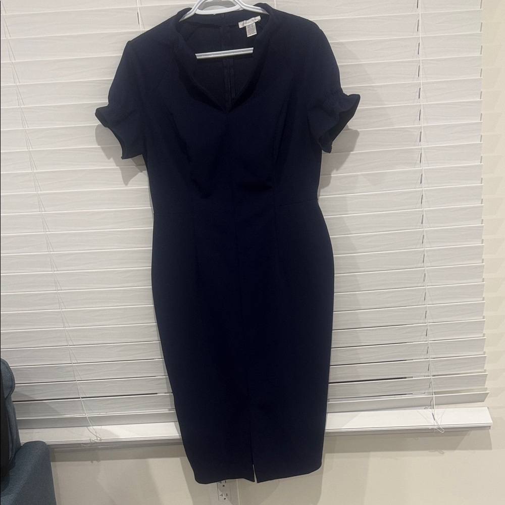 London Times Midnight Blue Midi Dress